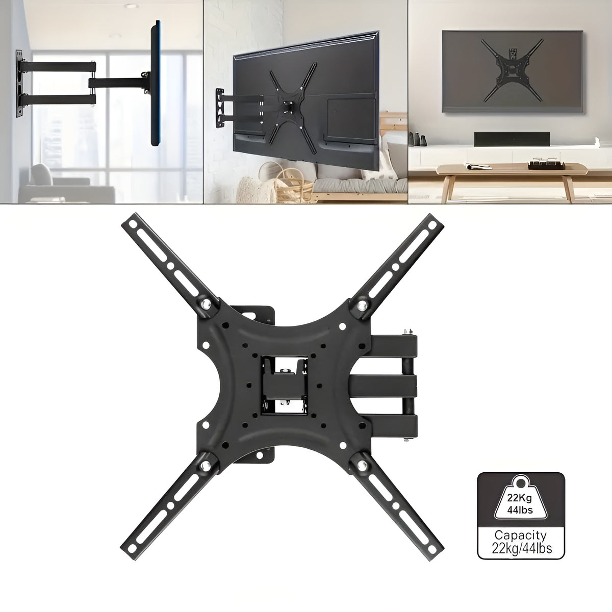Soporte de TV con Inclinación y Giro Extendido – Detalle de calidad y acabado – NQLN Store