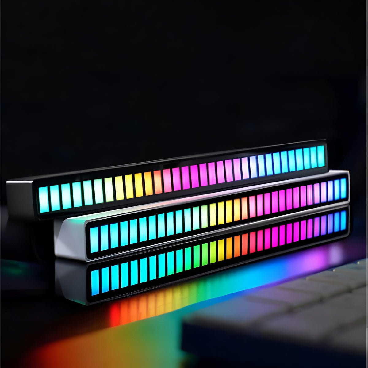 Barra de luces LED ritmo de sonido ambiental – Vista detalle del producto – NQLN Store