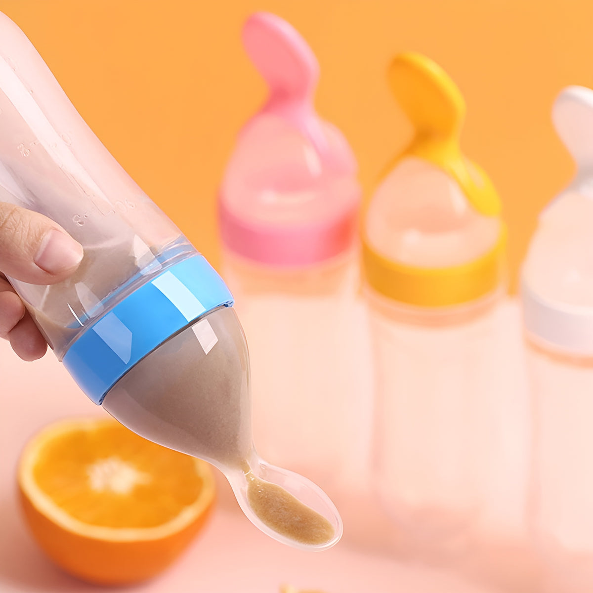 Botella de silicona con cuchara y cubierta 90ml – Comprar en Caracas, Margarita y toda Venezuela – NQLN Store