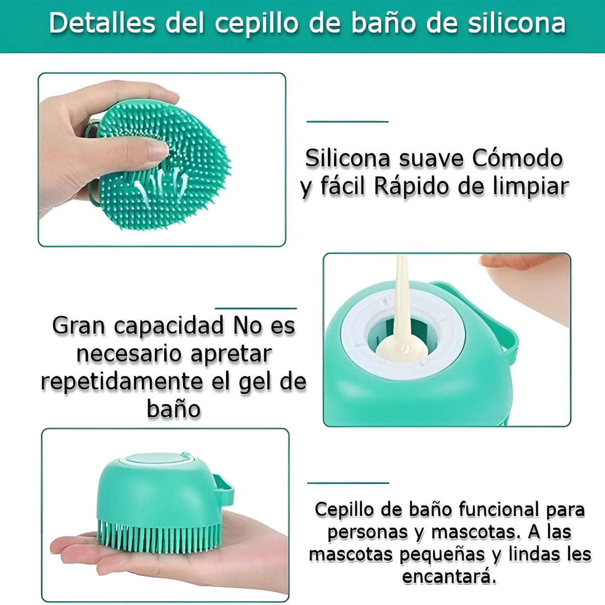 Cepillo de Silicona Exfoliante para perro – Envío a toda Venezuela – NQLN Store