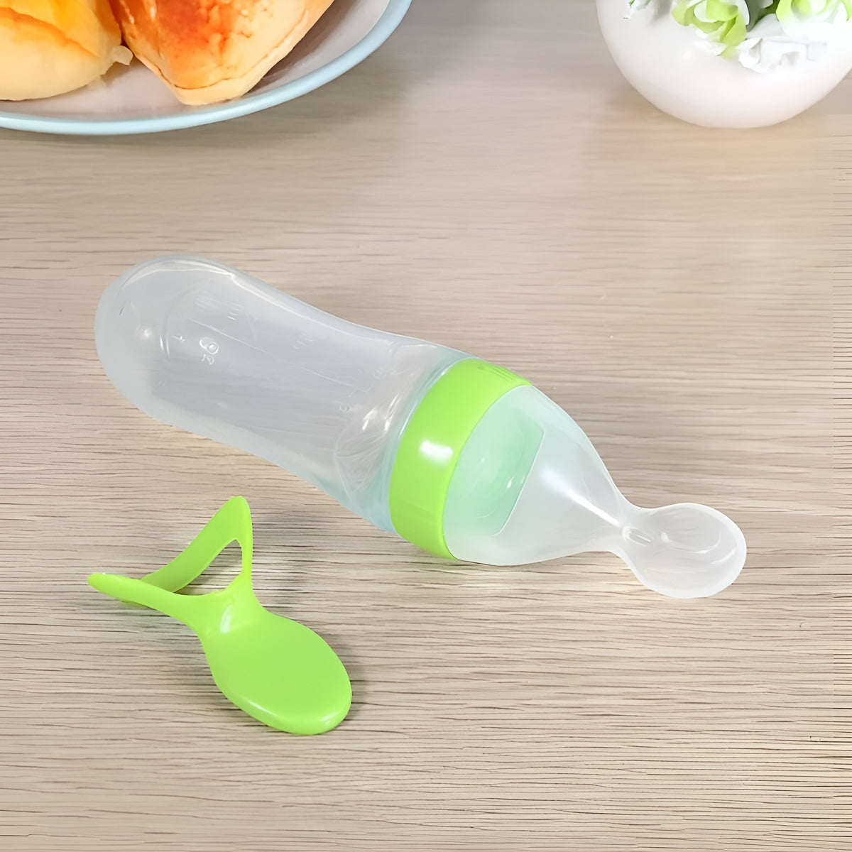Botella de silicona con cuchara y cubierta 90ml – Tienda online NQLN Store Venezuela