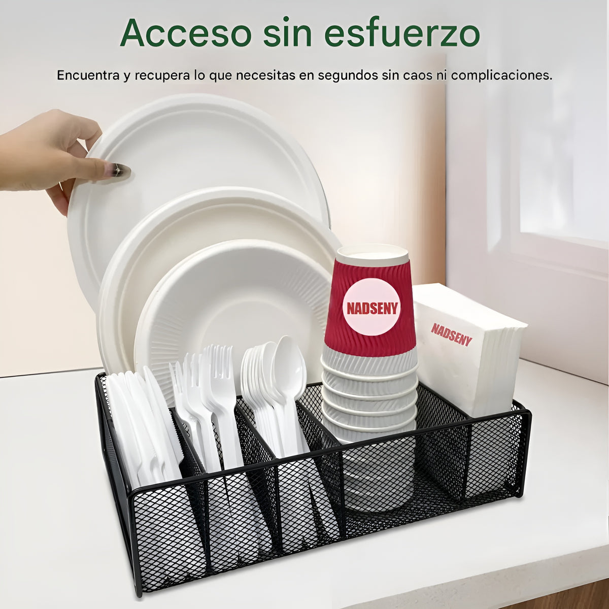 Cesta de malla para cubiertos – Detalle de calidad y acabado – NQLN Store