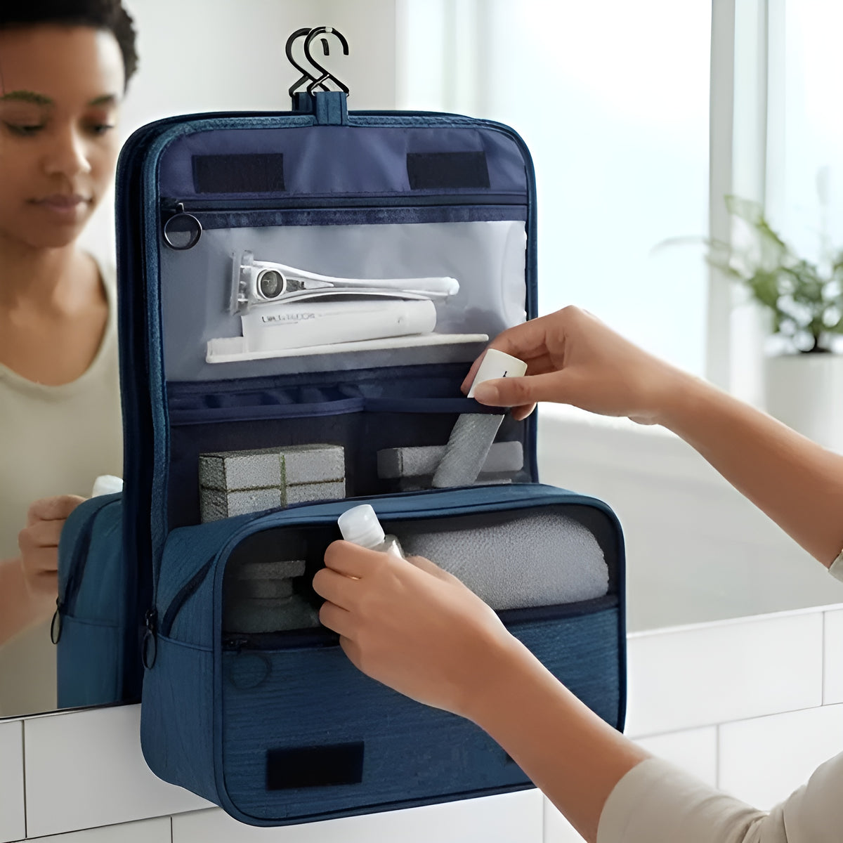 Bolso organizador de viaje Para Cosméticos – Vista detalle del producto – NQLN Store