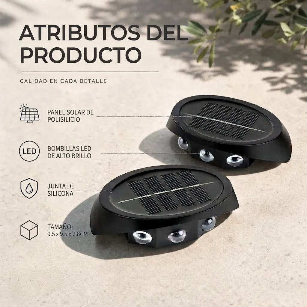 Lampara solar LED con sensor de movimiento