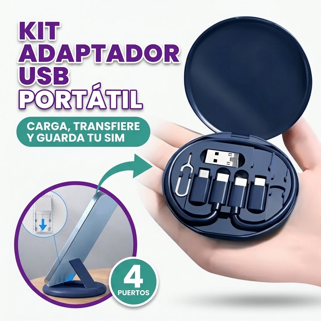 Kit de almacenamiento de tarjetas adaptadoras USB