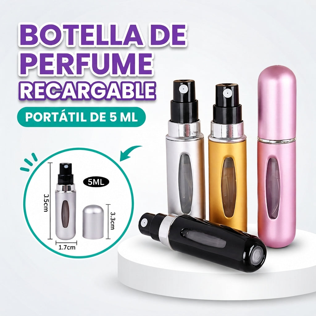 Botella de perfume de 5 ml recargable