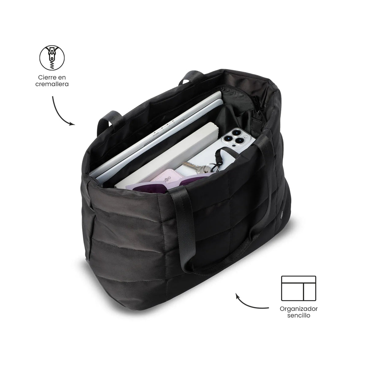 Bolso acolchado ligero para mujer