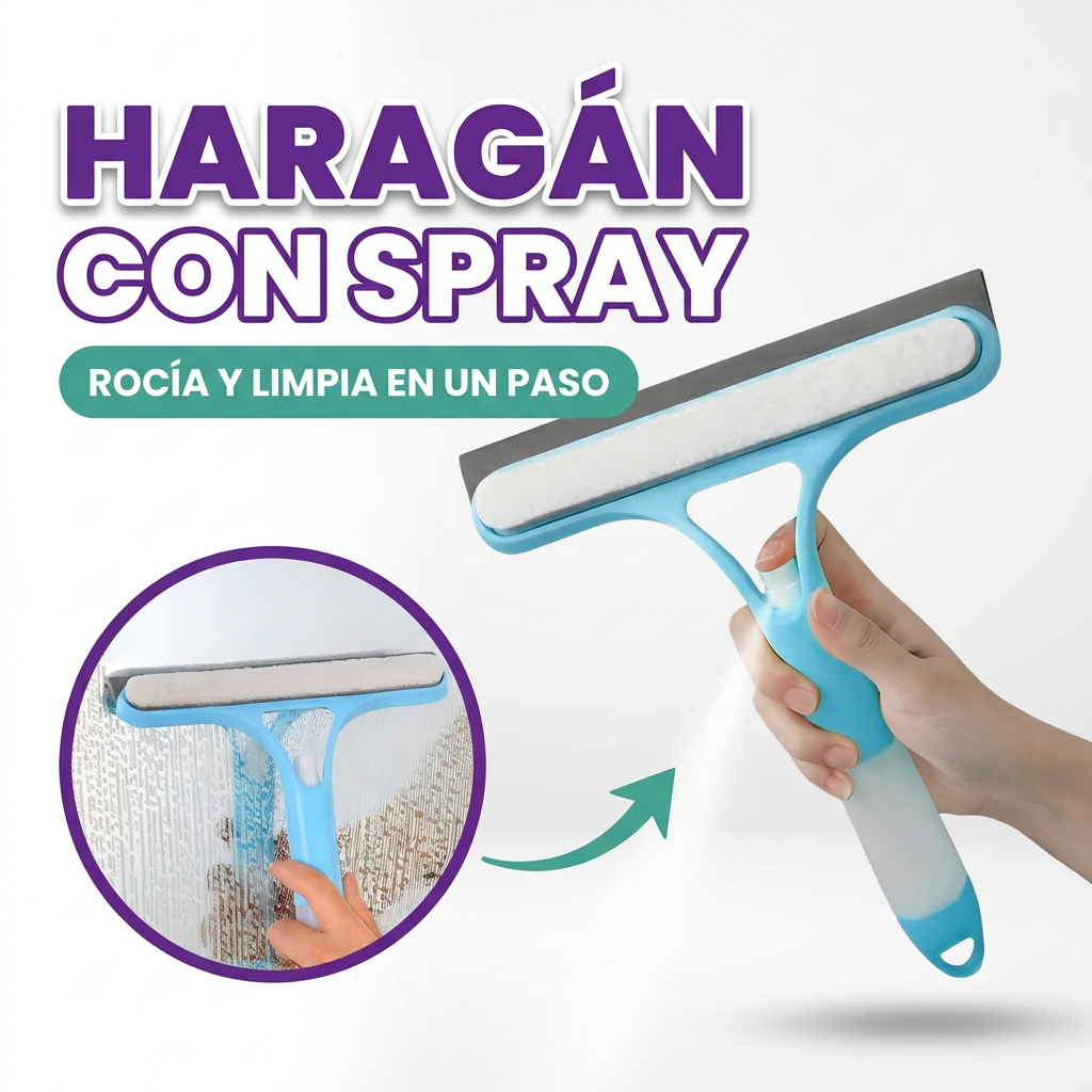 Haragan limpia vidrios con spray