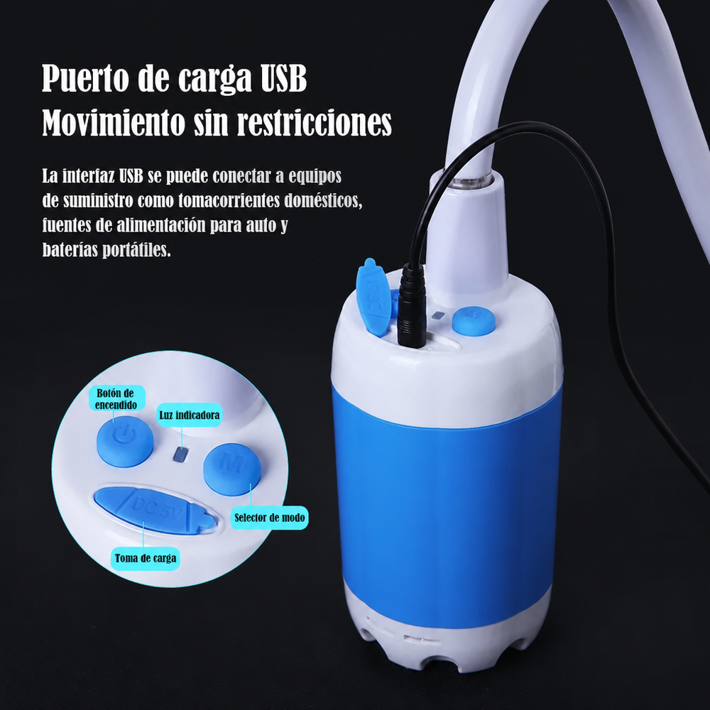 Regadera portatil para exteriores con bomba