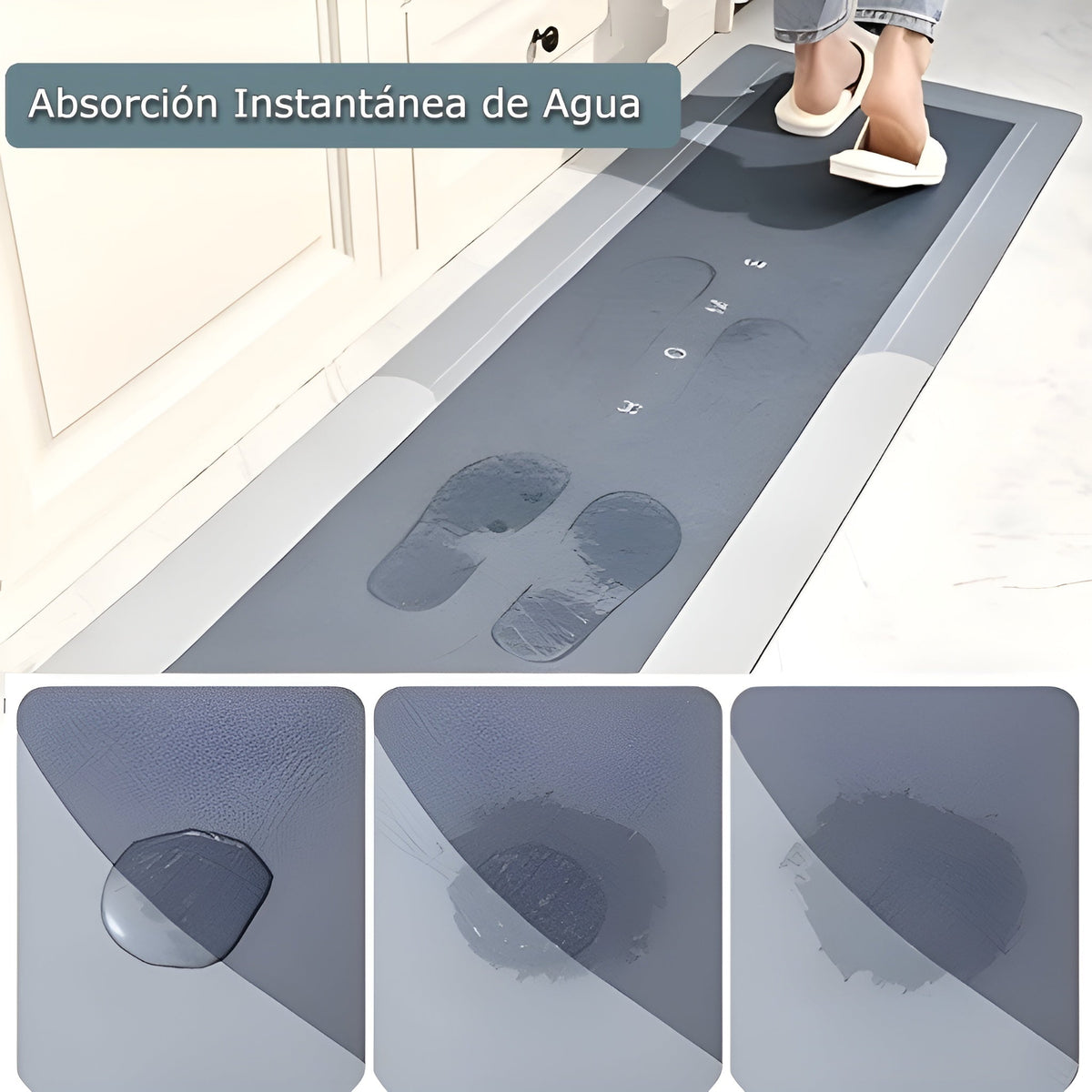 Alfombra antideslizante de cocina de absorción instantánea - Set Renueva y Decora tu Cocina