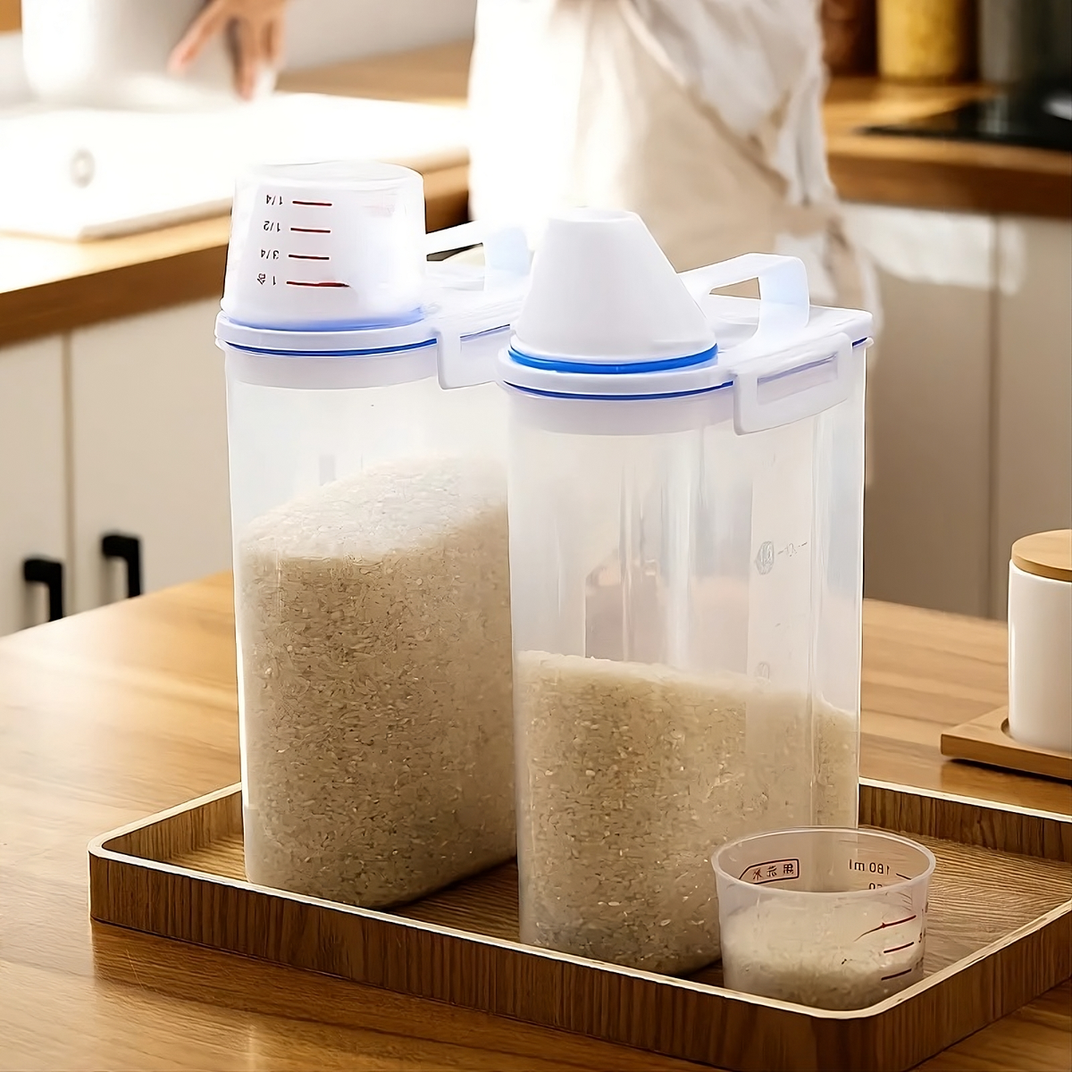 Recipientes botella plástica para Arroz o Cereal – Vista detalle del producto – NQLN Store