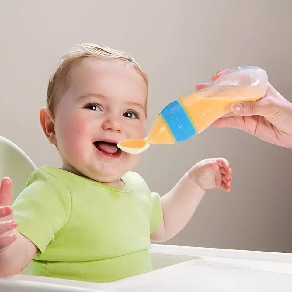 Botella de silicona con cuchara y cubierta 90ml – Disponible en NQLN Store con envío gratis desde $20
