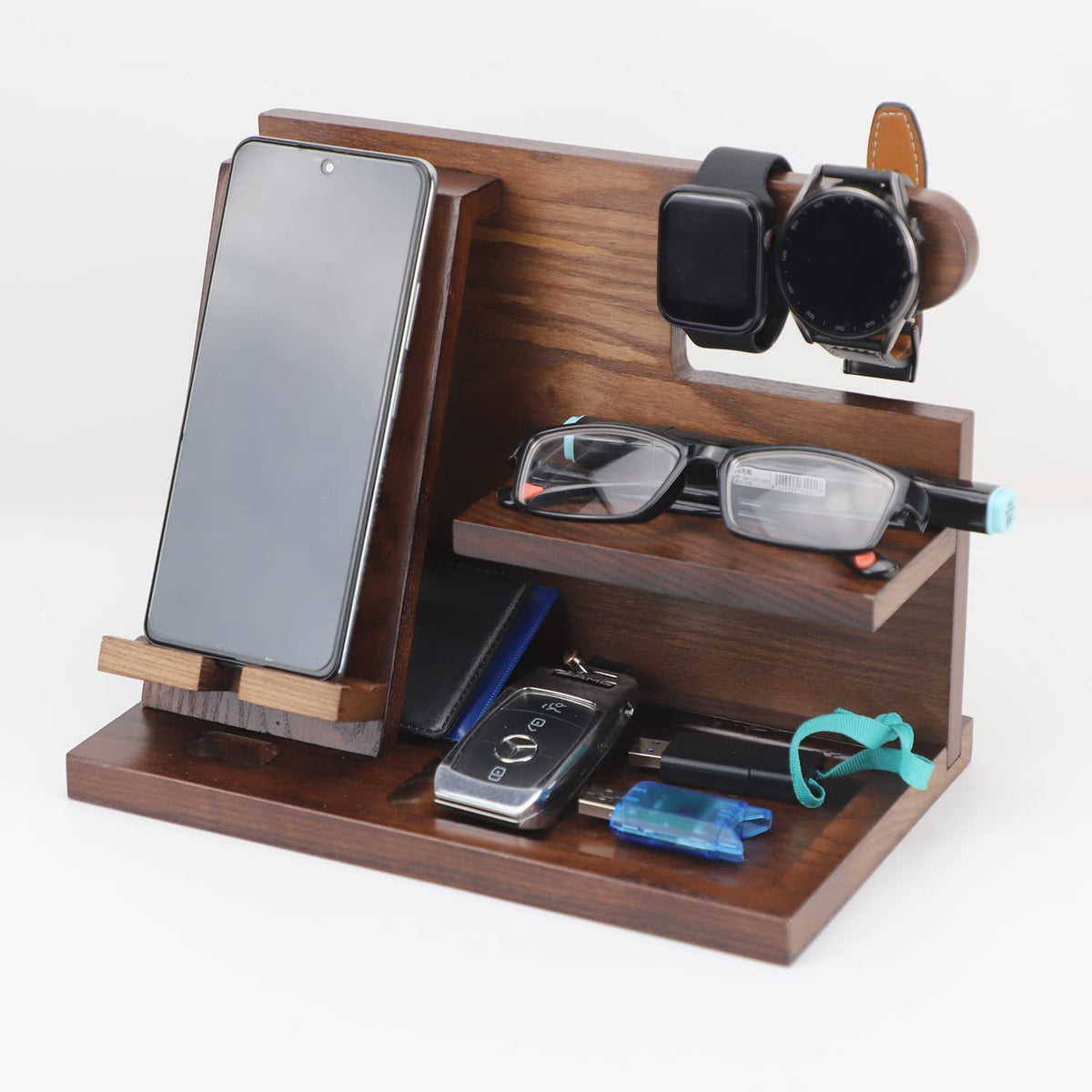Organizador de madera para teléfono cartera reloj – Comprar al mejor precio en NQLN Store Venezuela