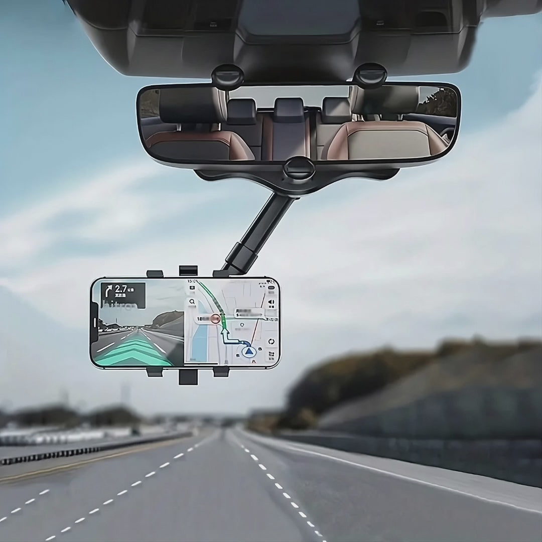 Soporte de teléfono para retrovisor de carro