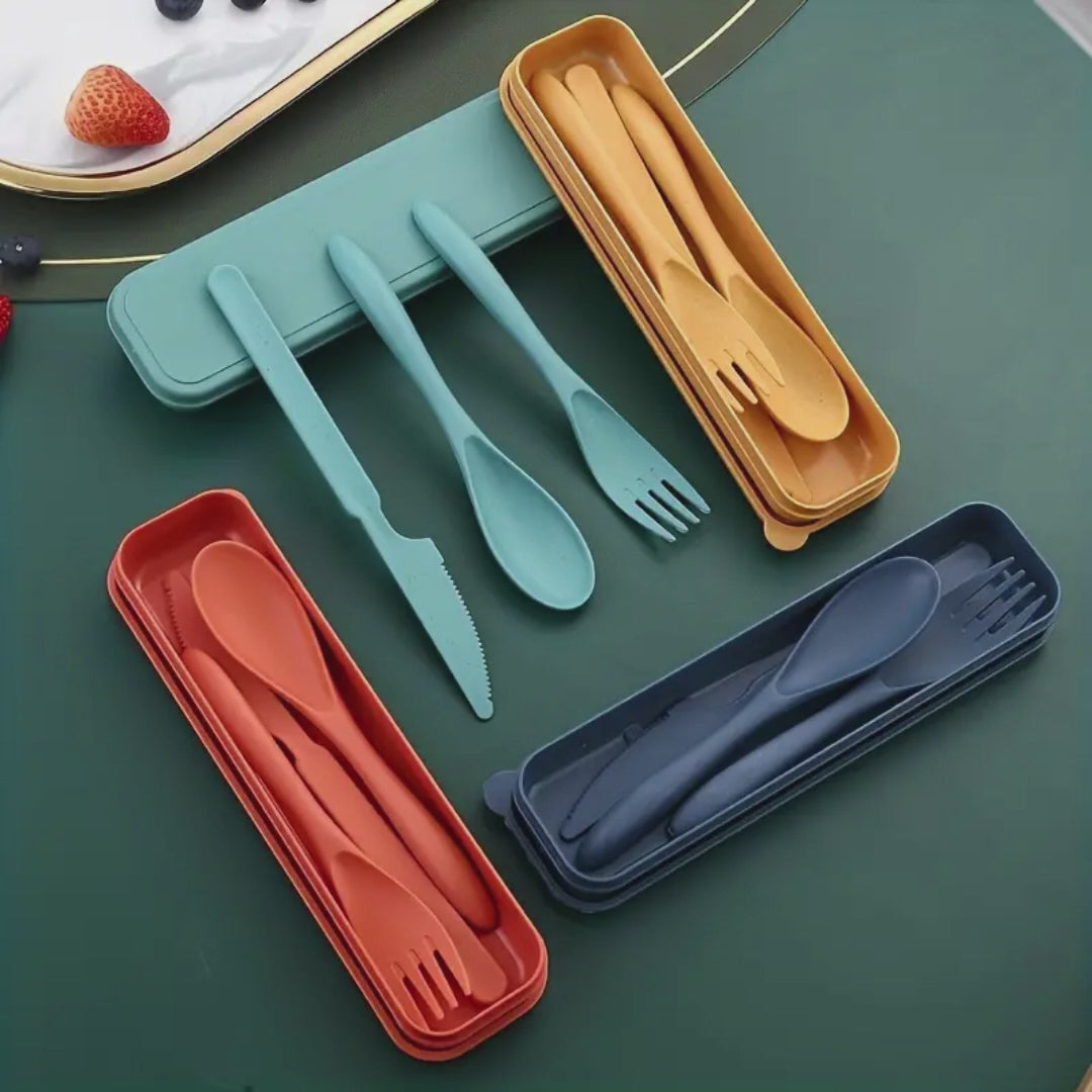 Juego de cubiertos portatil