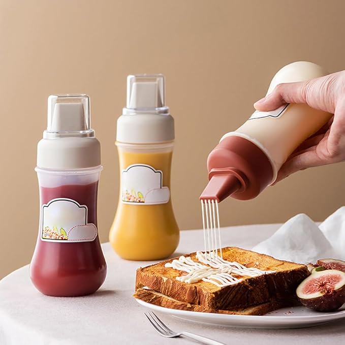 Botella de 5 agujeros para salsas de silicona