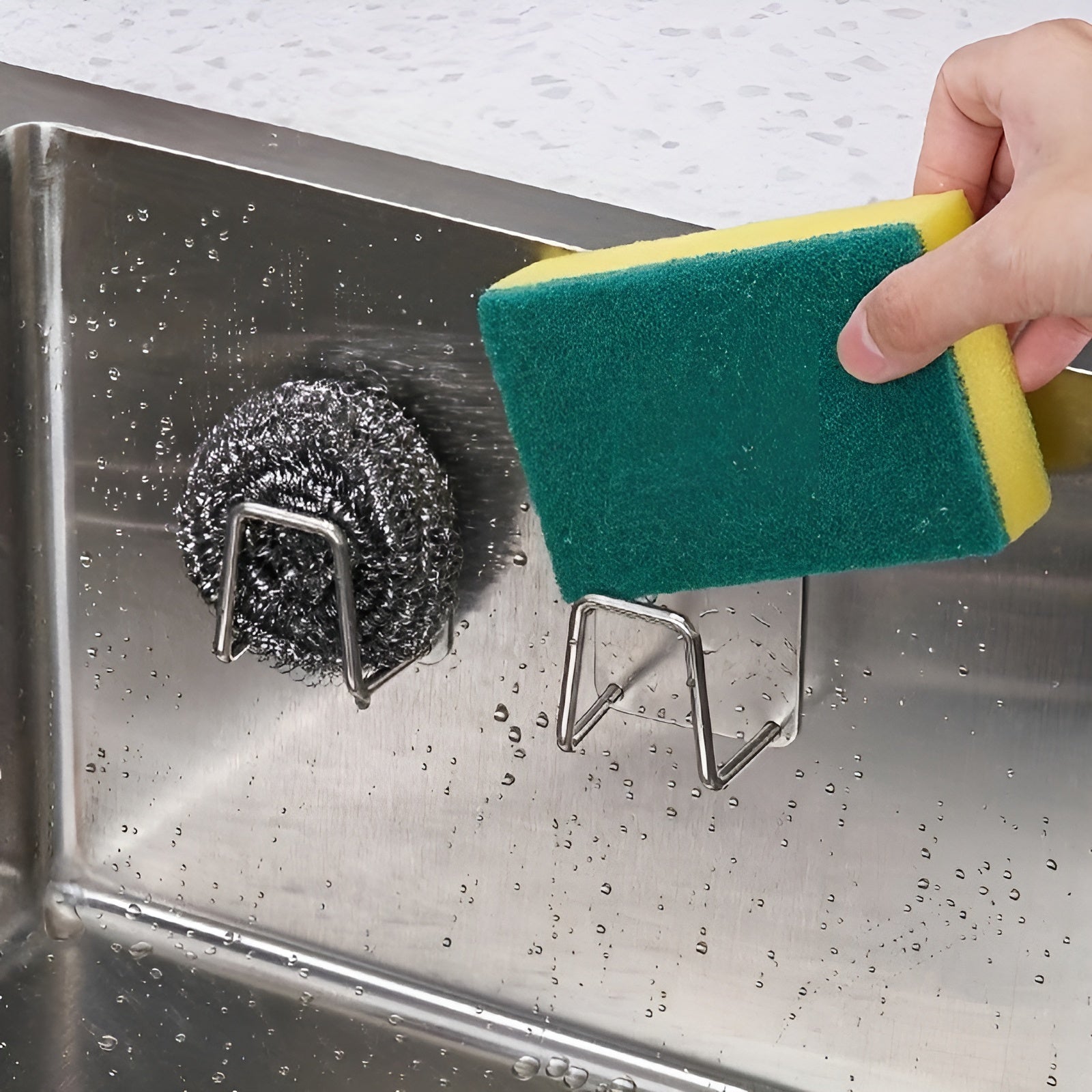 Soporte de acero inoxidable Para Esponjas (Pack de 2)