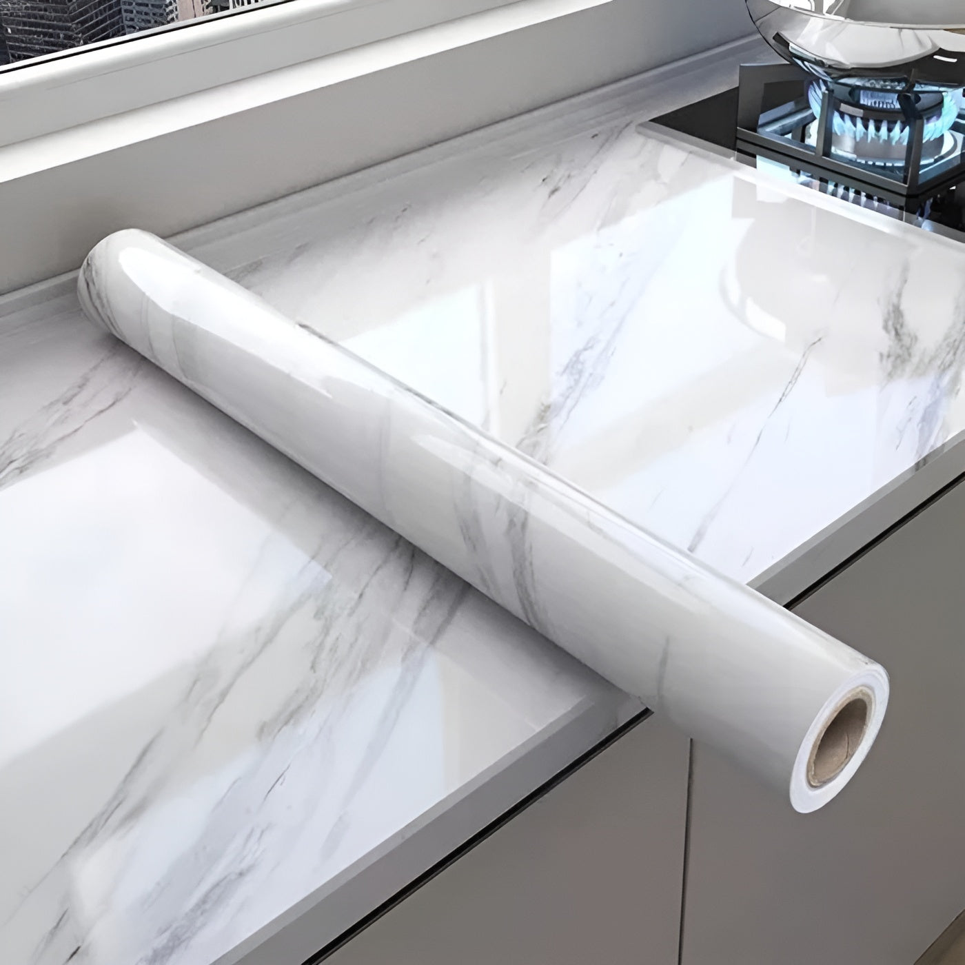 Papel tapiz 3D de mármol impermeable