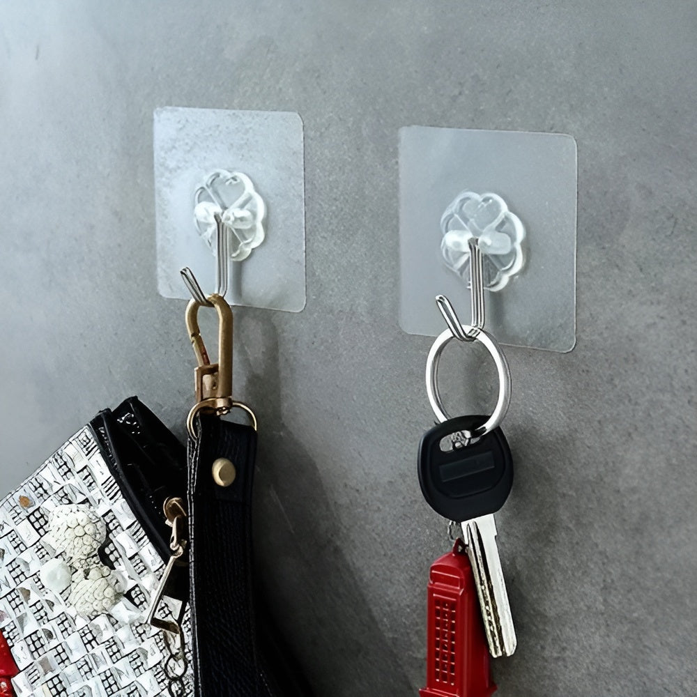 Ganchos Adhesivos Transparentes (Pack de 10)