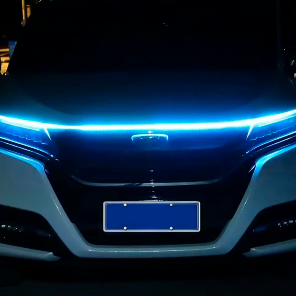 Tiras de luz LED blanca para capó de carro