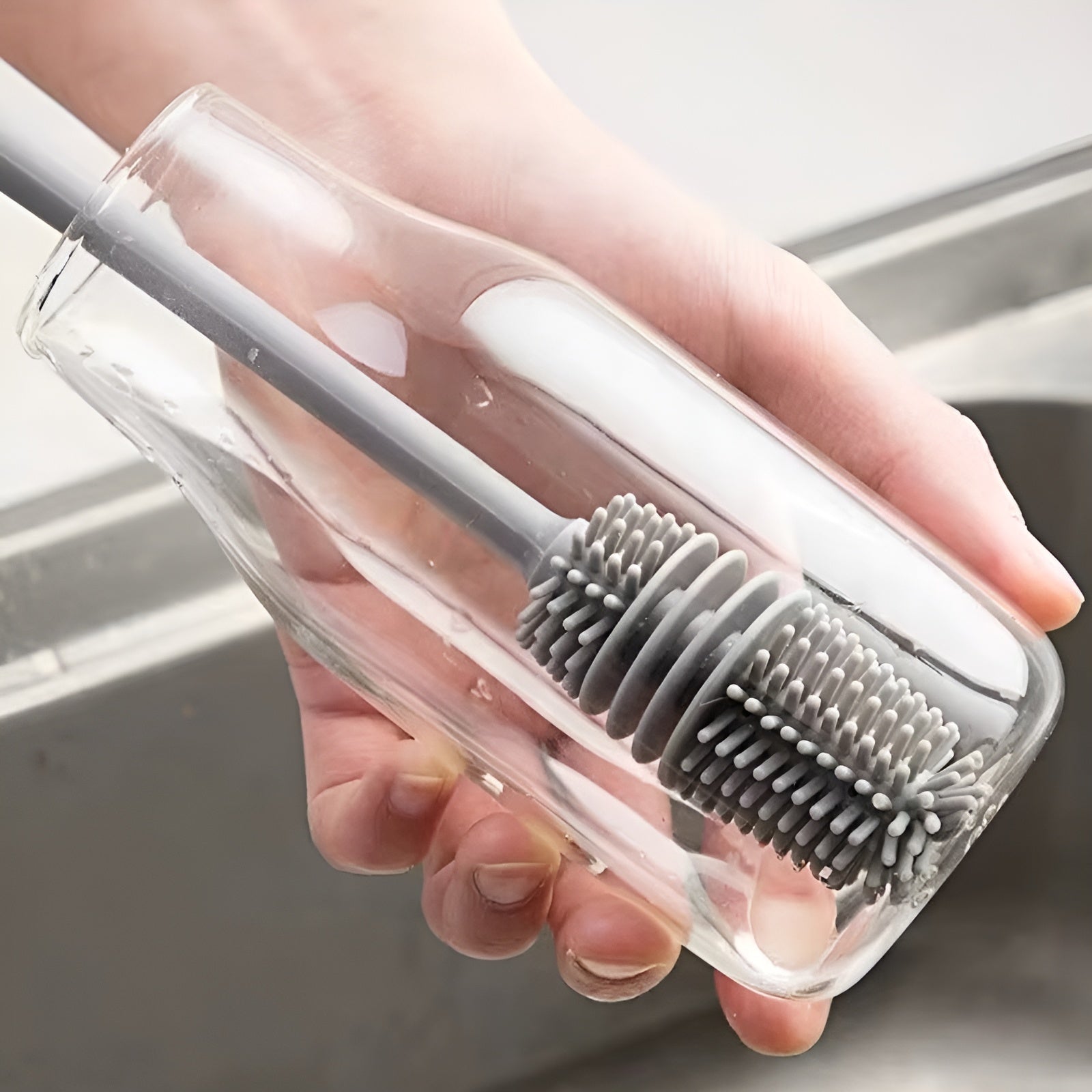 Cepillo de Silicona para Botellas