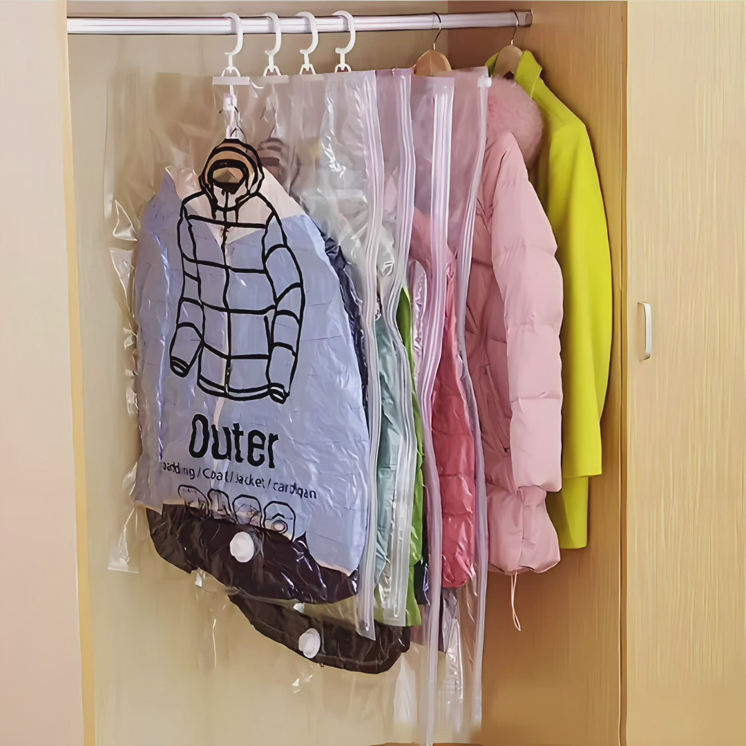 Bolsas colgantes para ropa de compresión al vacío