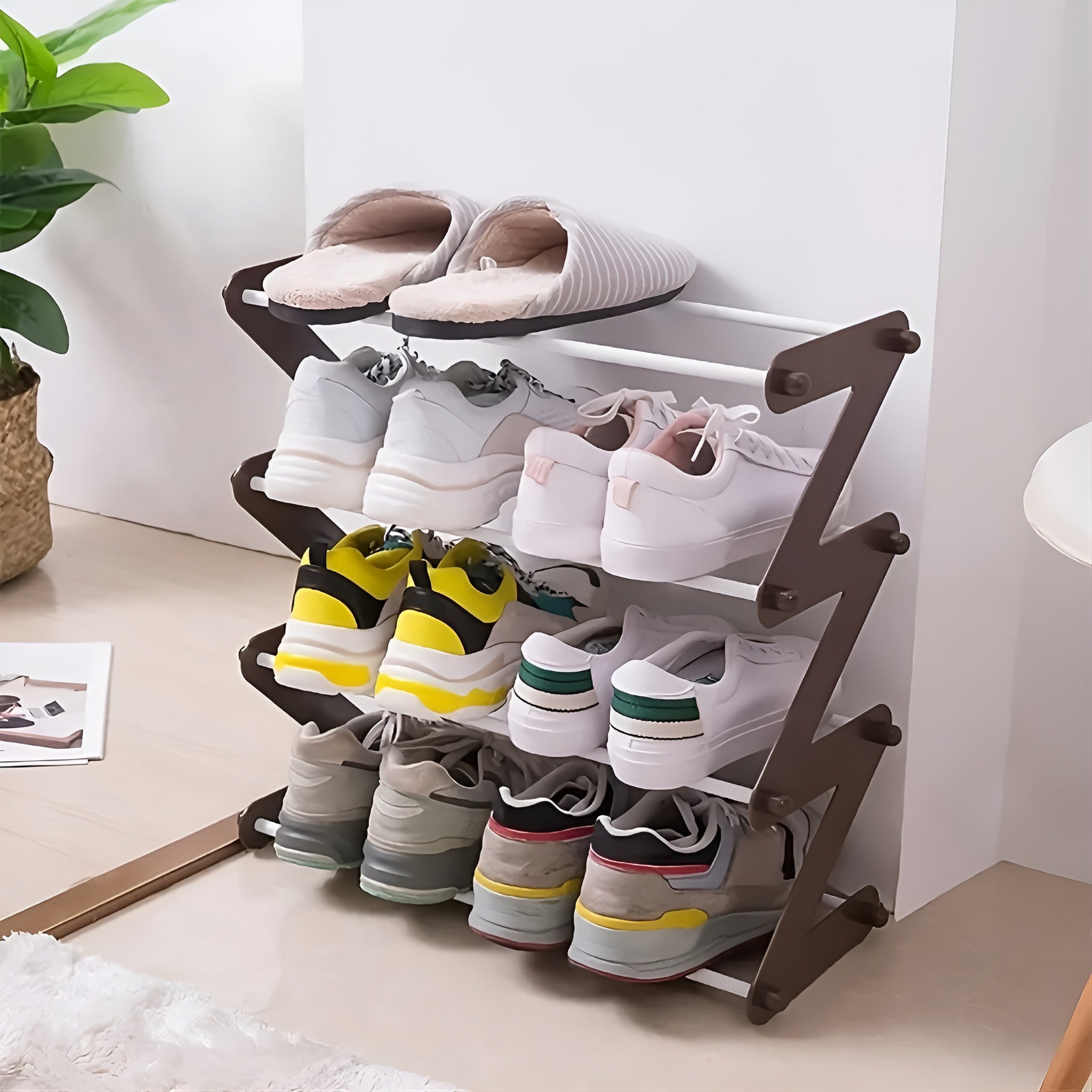 Zapatera extensible de 4 niveles