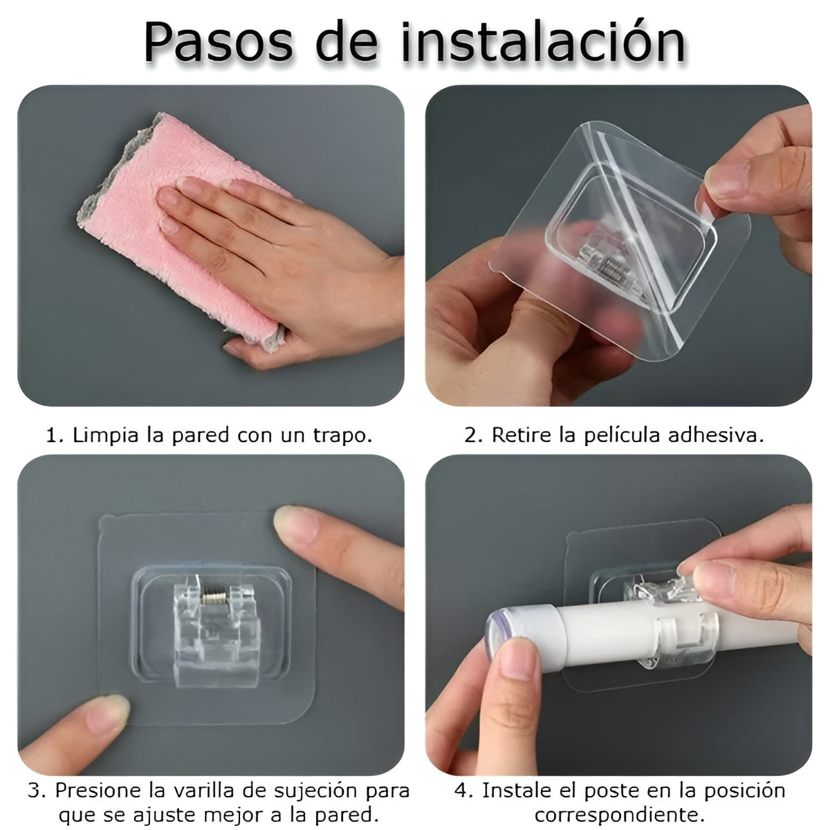 Soporte Autoadhesivo para Cortinas (Pack de 10) – Envío a toda Venezuela – NQLN Store