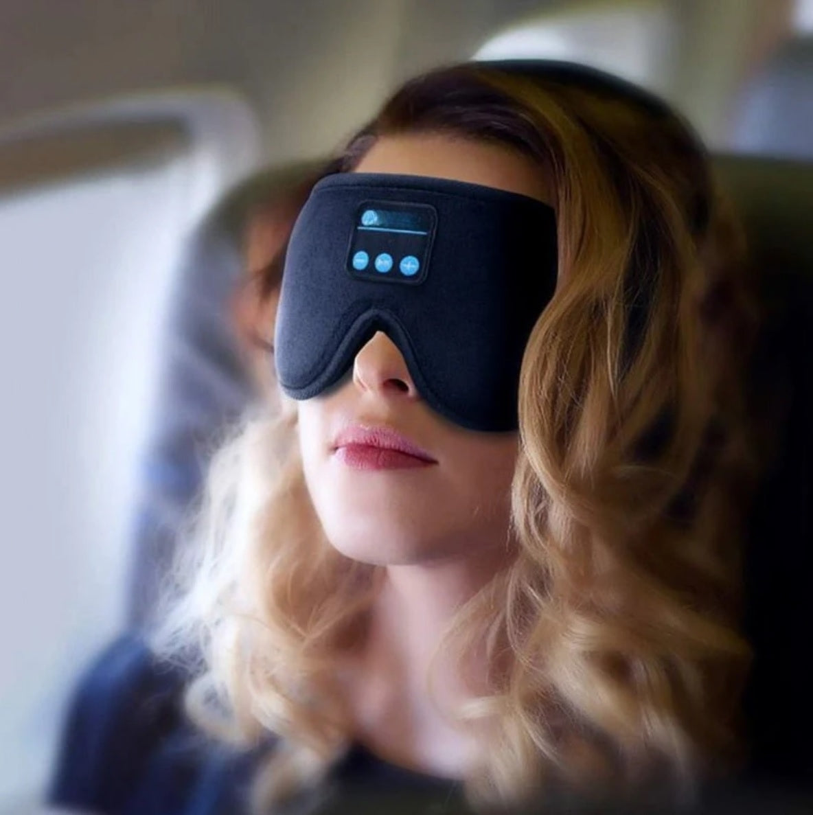 Antifaz para dormir con auriculares Bluetooth