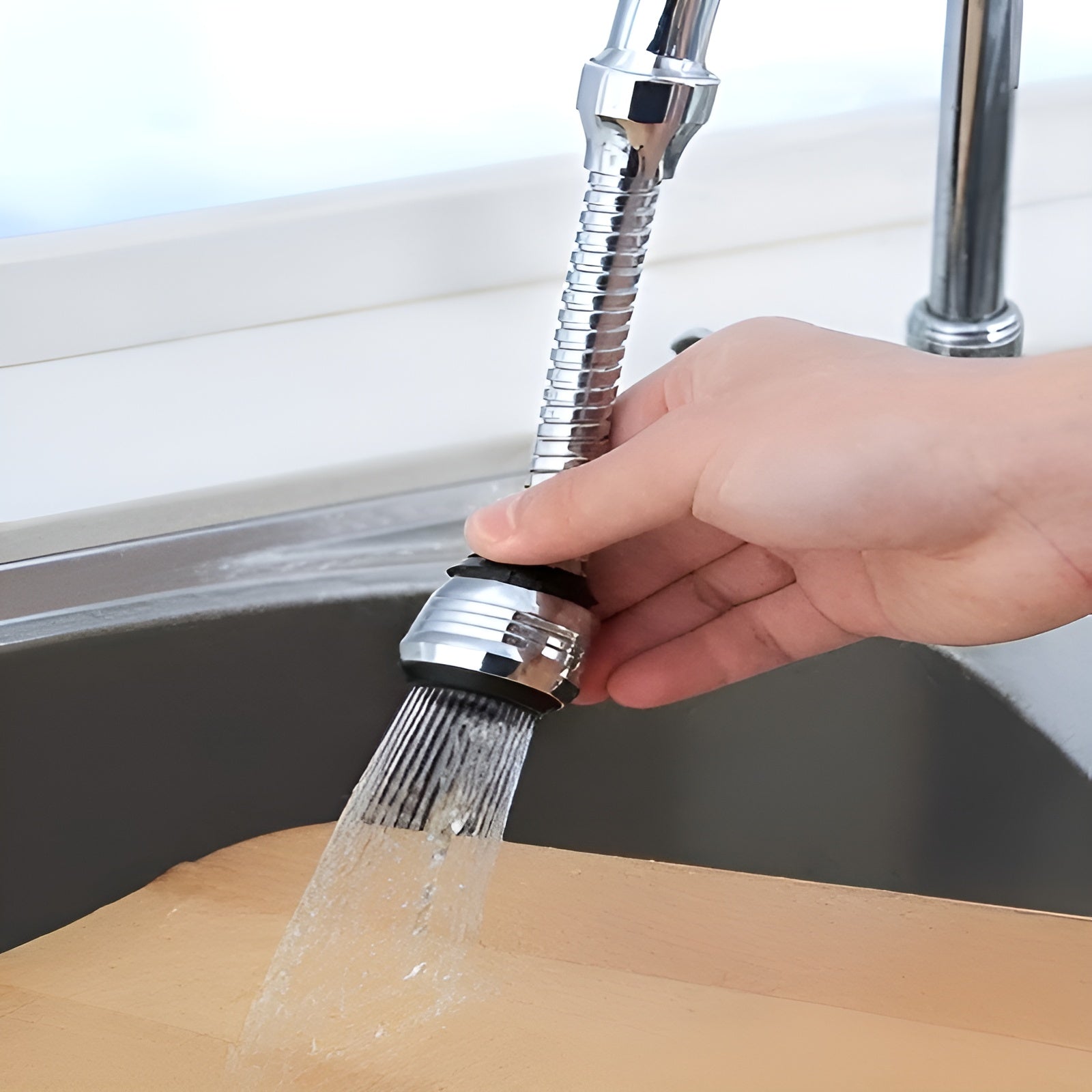 Extensor De Grifo Flexible Extensor Para Grifo De Cocina 30 Cm 360° Giratorio Modos De Agua Extension Grifo Cocina