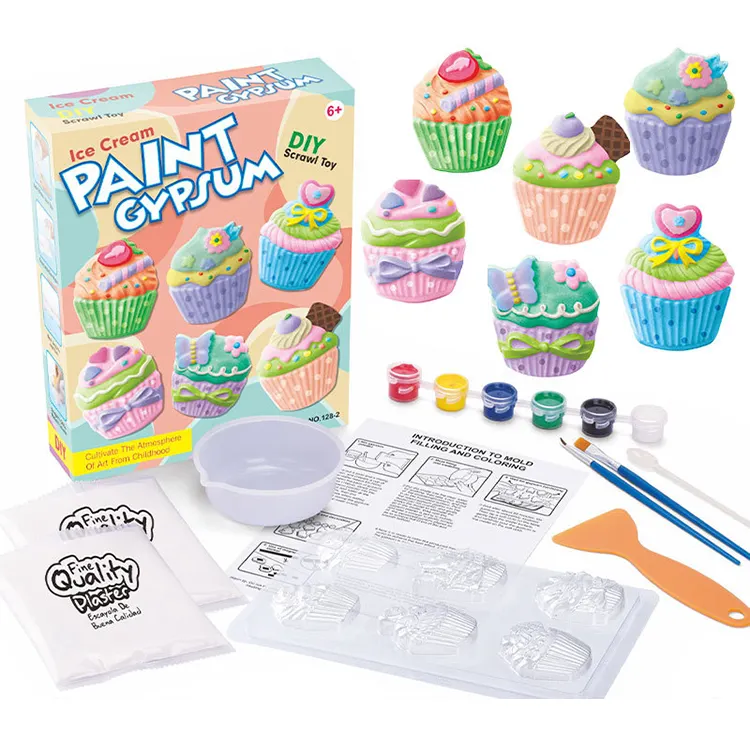 Manualidades con yeso e imanes para pintar