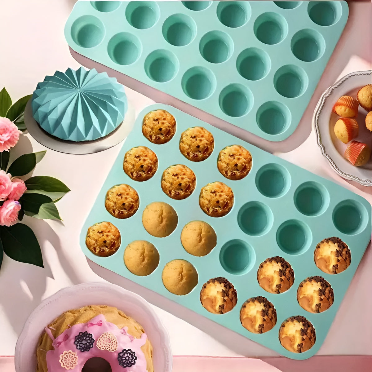 Bandeja de silicona para cupcakes
