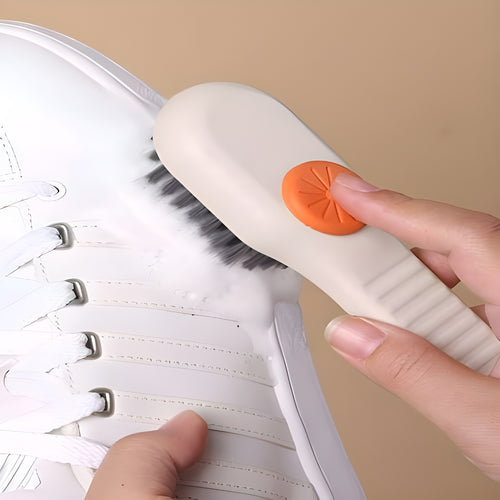 Cepillo multifuncional para zapatos con caja de líquidos