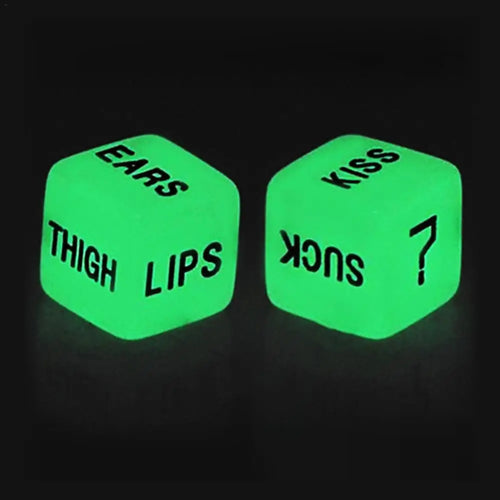 Dados fluorescentes para parejas
