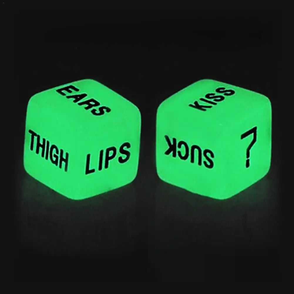 Dados fluorescentes para parejas