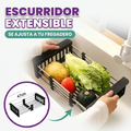 Escurridor de platos de cocina retractil de acero inoxidable
