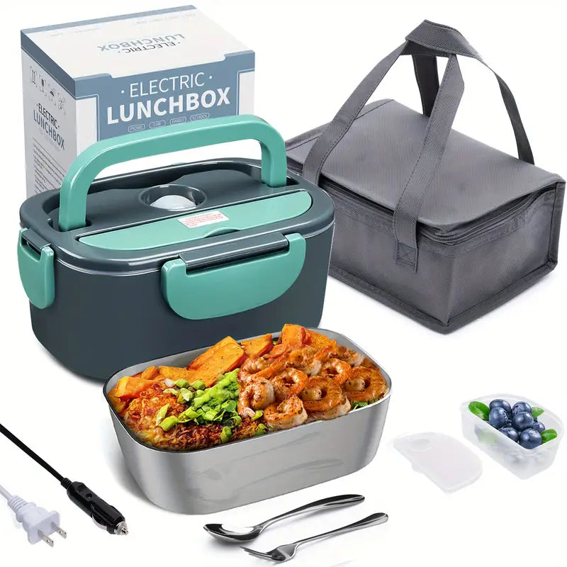 Caja calentadora de comida electrica portatil