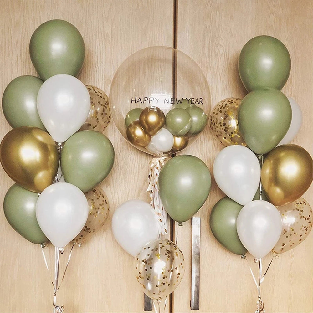 Kit de Globos Verdes y Dorados de 117 Piezas – NQLN