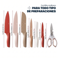 Set de cuchillos con tijera (Juego de 6 + 1 tijera) VAULI