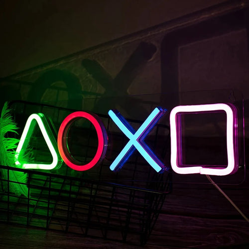 Iluminacion ambietal Play station en neon