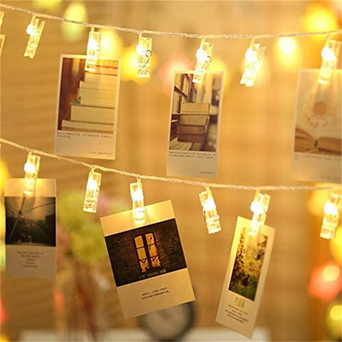 Cadena de Luces con Ganchos para Fotos