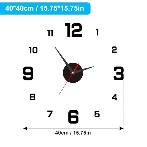 Reloj de pared 3D sin marco