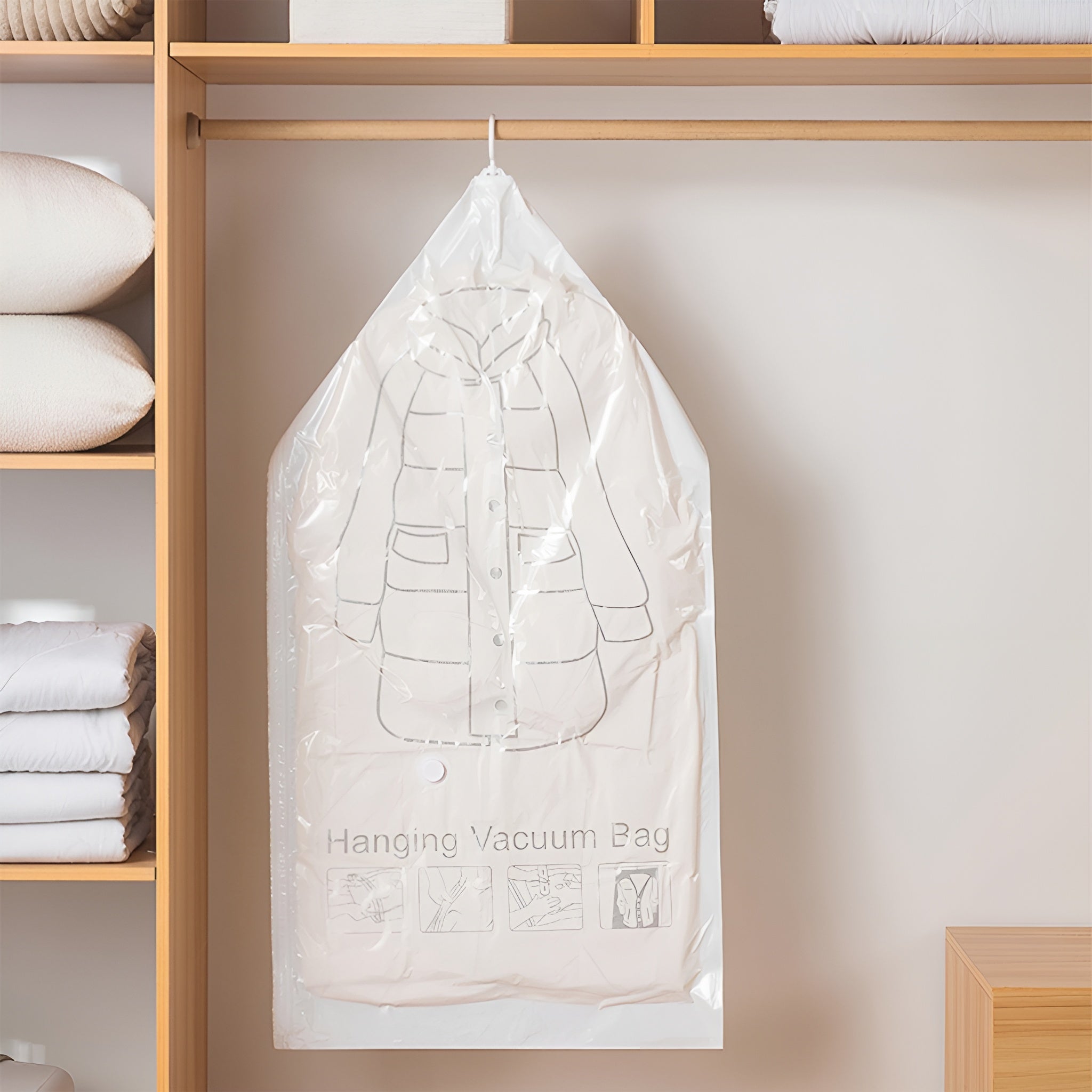 Bolsa colgante para ropa de compresión al vacío – Presentación del producto – Comprar en NQLN Store