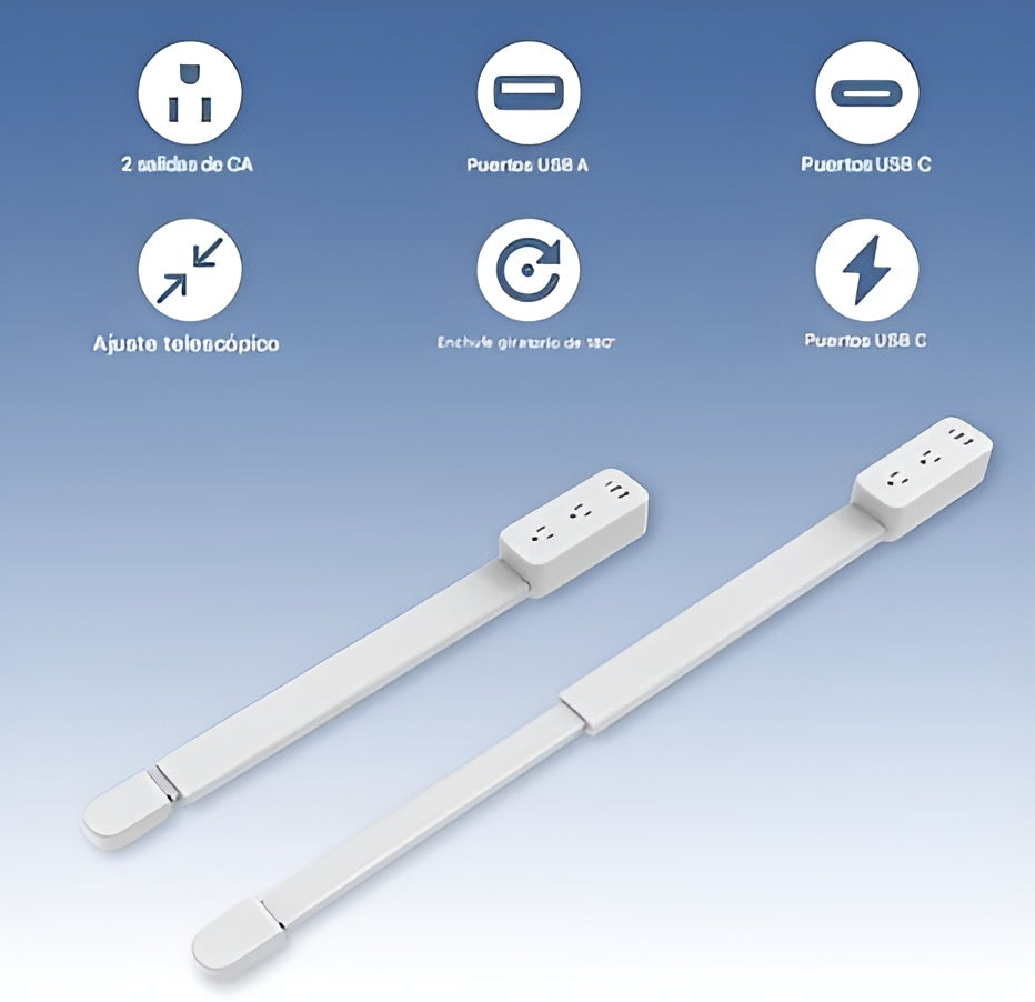 Extensor de Toma de Corriente Ajustable – Vista adicional – Disponible en NQLN Store Venezuela