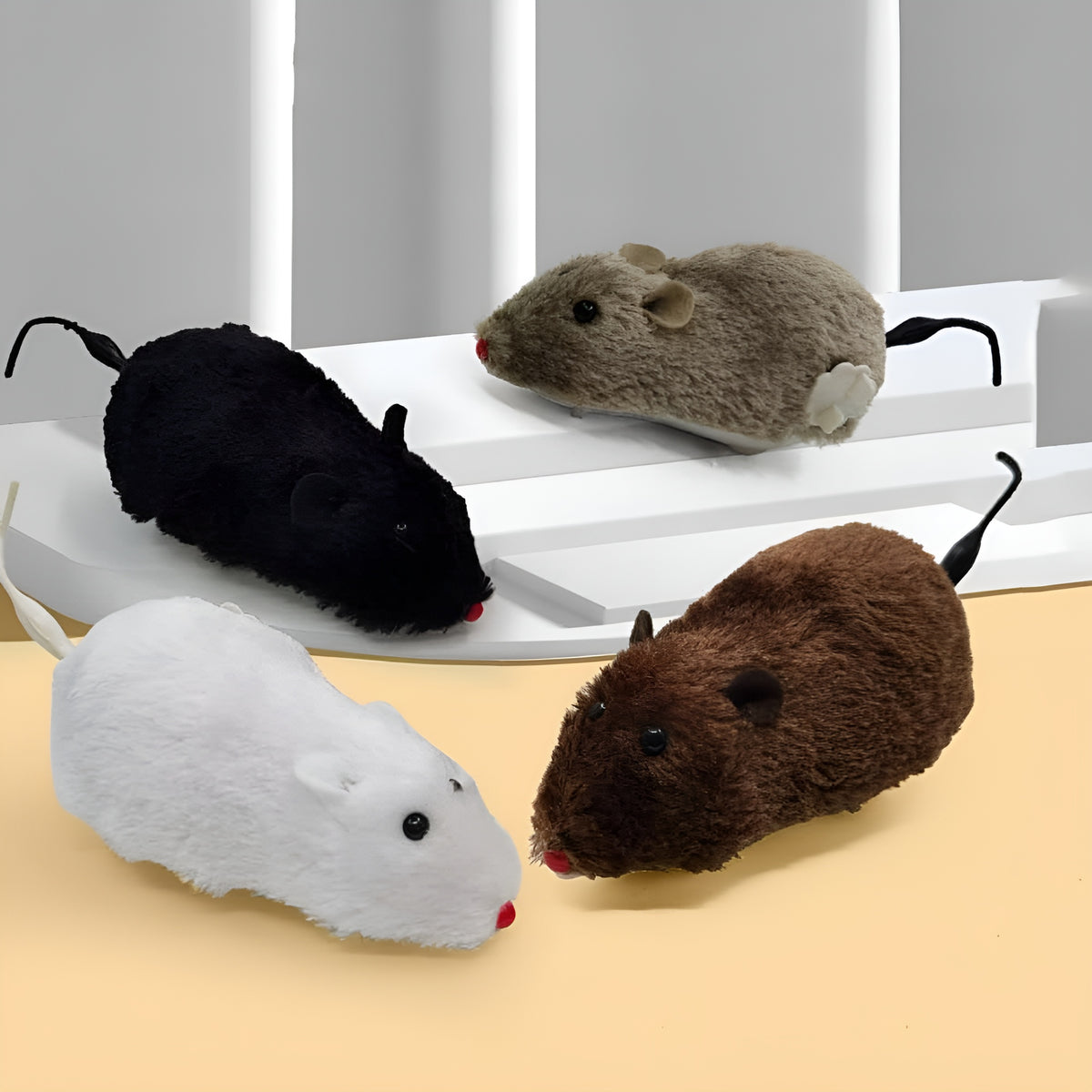 Ratón de Peluche de Cuerda para Gatos