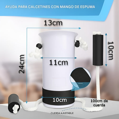 Herramienta de ayuda para ponerse los medias