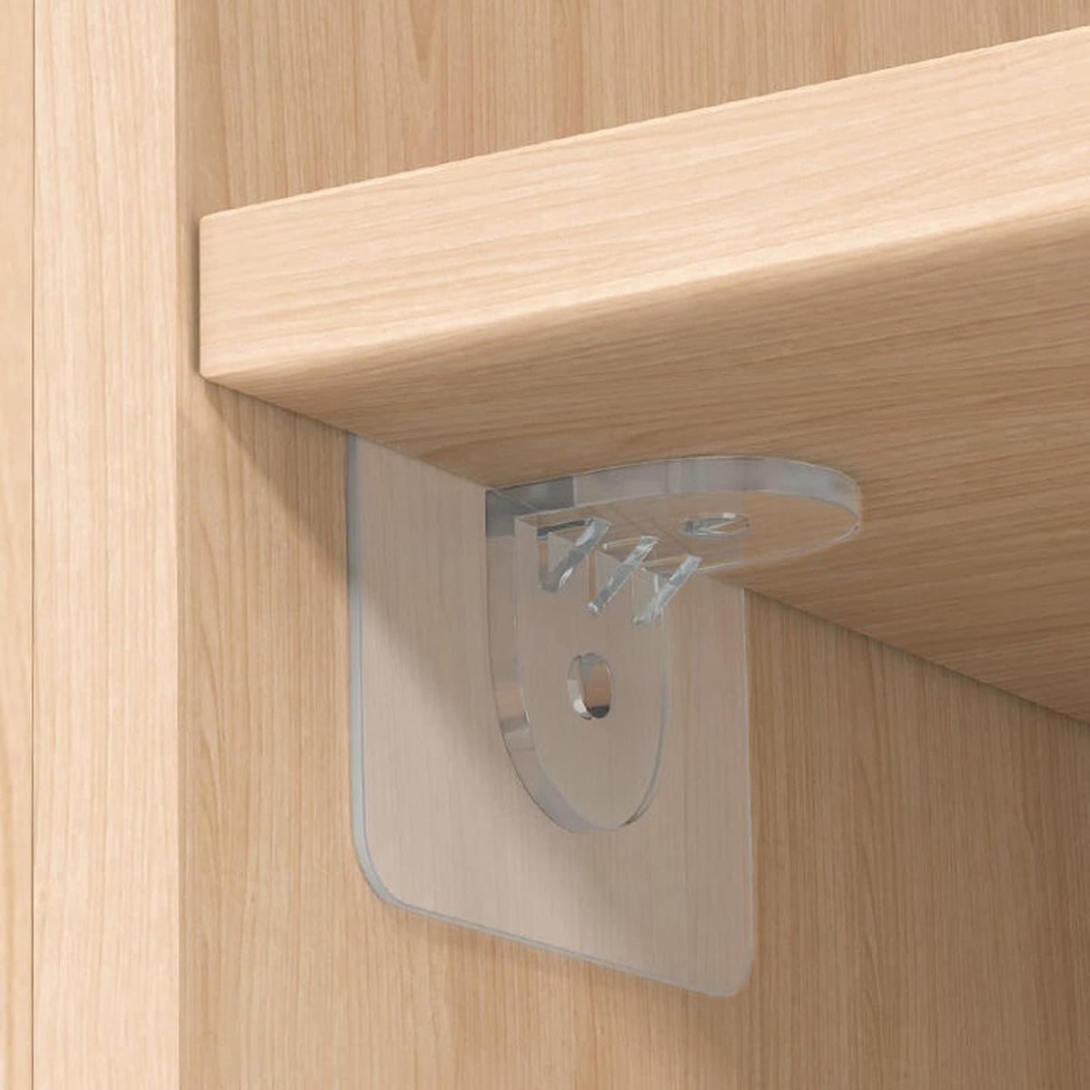 Pinzas sujetadora de soporte de plástico para repisa (Pack de 10)