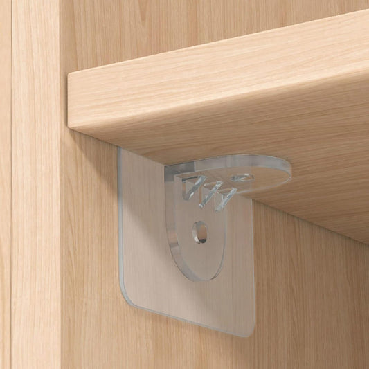 Pinzas sujetadora de soporte de plástico para repisa (Pack de 10)