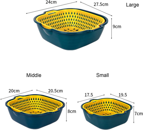 Juego de 4 coladores de alimentos de plástico (Pack de 8)