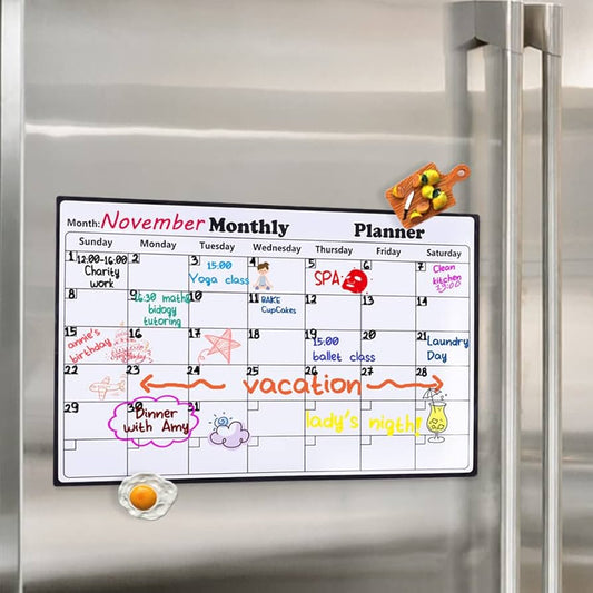 Calendario semanal y mensual magnético